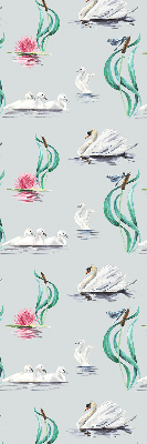 Rolgordijn voor het raam Zwanen en eenden