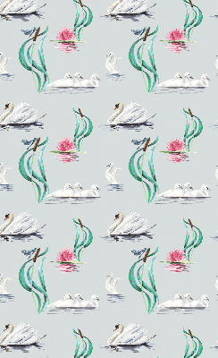 Rolgordijn voor het raam Zwanen en eenden