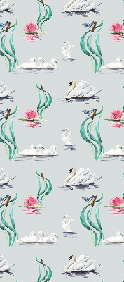 Rolgordijn voor het raam Zwanen en eenden