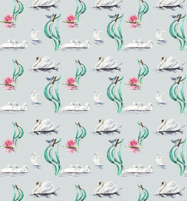 Rolgordijn voor het raam Zwanen en eenden