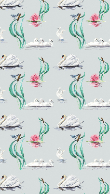 Rolgordijn voor het raam Zwanen en eenden