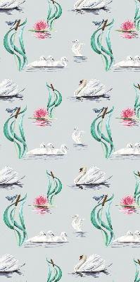 Rolgordijn voor het raam Zwanen en eenden