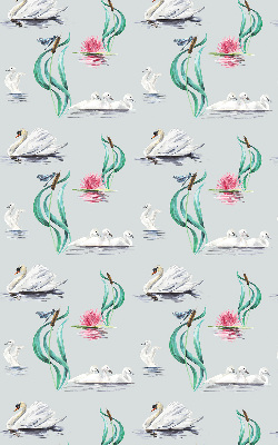 Rolgordijn voor het raam Zwanen en eenden