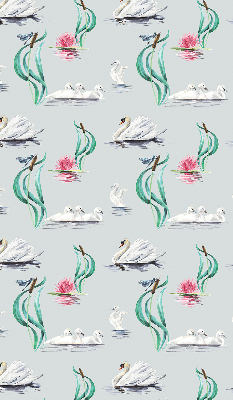 Rolgordijn voor het raam Zwanen en eenden