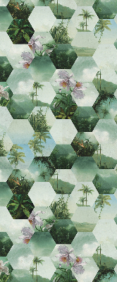 Rolgordijn verduisterend Groene zeshoeken