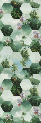 Rolgordijn verduisterend Groene zeshoeken