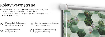 Rolgordijn verduisterend Groene zeshoeken