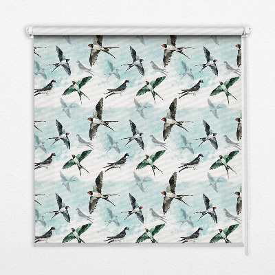 Rolgordijn voor het raam Zwaluwen