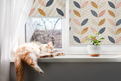 Rolgordijn voor het raam Bladeren