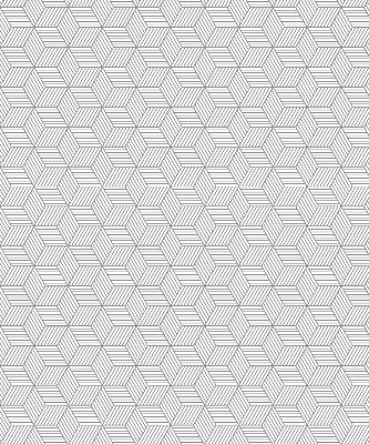 Rolgordijn verduisterend 3D gestreepte vierkanten