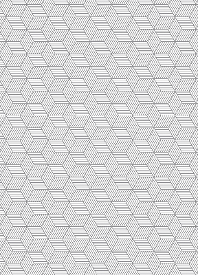 Rolgordijn verduisterend 3D gestreepte vierkanten