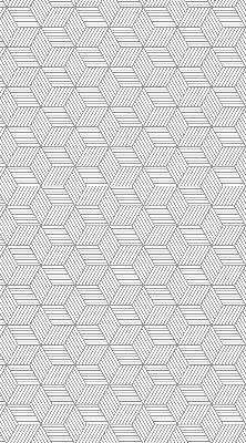 Rolgordijn verduisterend 3D gestreepte vierkanten