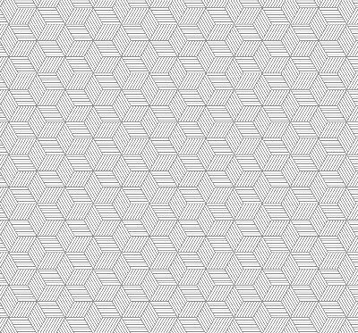 Rolgordijn verduisterend 3D gestreepte vierkanten