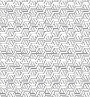 Rolgordijn verduisterend 3D gestreepte vierkanten