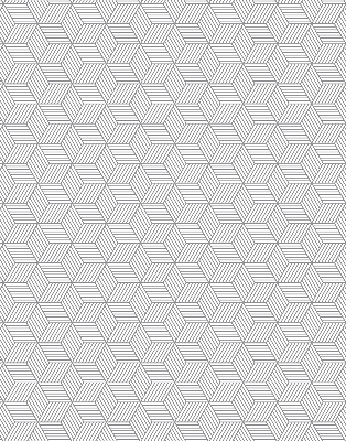 Rolgordijn verduisterend 3D gestreepte vierkanten