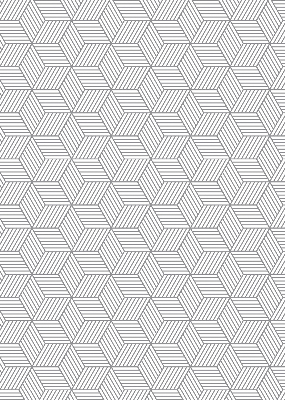 Rolgordijn verduisterend 3D gestreepte vierkanten