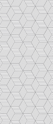 Rolgordijn verduisterend 3D gestreepte vierkanten