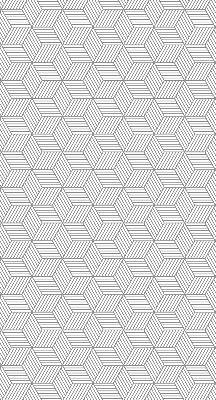 Rolgordijn verduisterend 3D gestreepte vierkanten