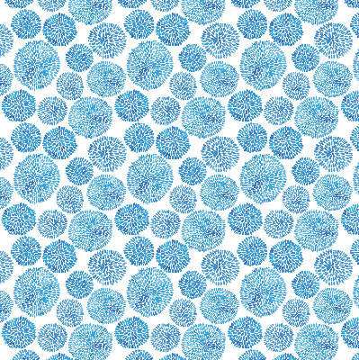 Rolgordijn voor het raam Blauwe bloemblaadjescirkels