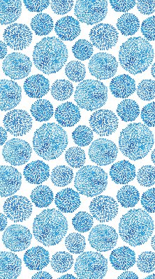 Rolgordijn voor het raam Blauwe bloemblaadjescirkels