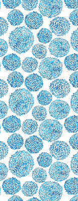 Rolgordijn voor het raam Blauwe bloemblaadjescirkels