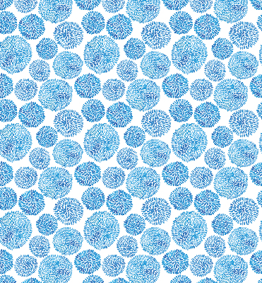 Rolgordijn voor het raam Blauwe bloemblaadjescirkels