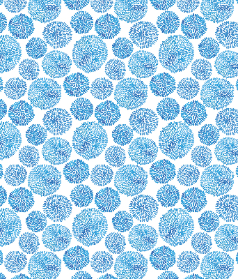 Rolgordijn voor het raam Blauwe bloemblaadjescirkels