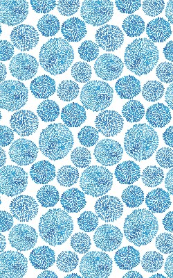 Rolgordijn voor het raam Blauwe bloemblaadjescirkels