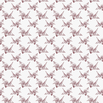 Rolgordijn verduisterend Origami zwanen