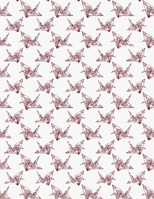 Rolgordijn verduisterend Origami zwanen