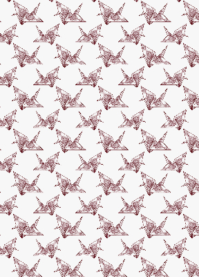 Rolgordijn verduisterend Origami zwanen