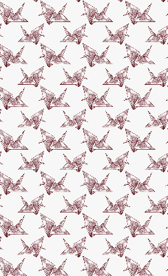 Rolgordijn verduisterend Origami zwanen