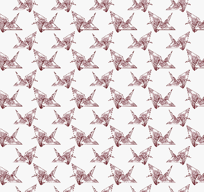 Rolgordijn verduisterend Origami zwanen