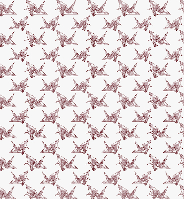 Rolgordijn verduisterend Origami zwanen