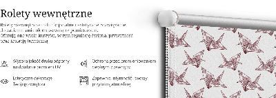 Rolgordijn verduisterend Origami zwanen