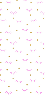 Rolgordijn voor het raam Getekende wenkbrauwen en stippen