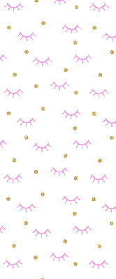 Rolgordijn voor het raam Getekende wenkbrauwen en stippen