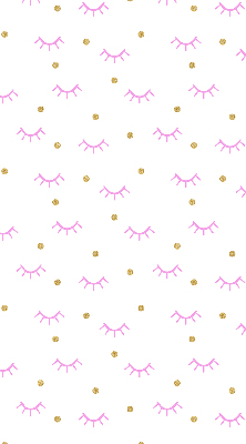 Rolgordijn voor het raam Getekende wenkbrauwen en stippen