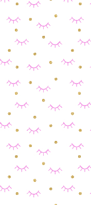 Rolgordijn voor het raam Getekende wenkbrauwen en stippen