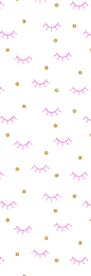 Rolgordijn voor het raam Getekende wenkbrauwen en stippen