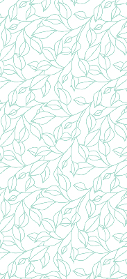 Rolgordijn verduisterend Turquoise bladeren