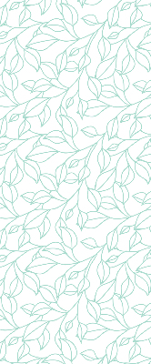 Rolgordijn verduisterend Turquoise bladeren