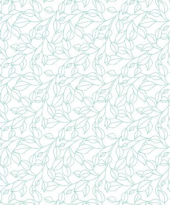 Rolgordijn verduisterend Turquoise bladeren