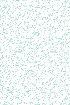 Rolgordijn verduisterend Turquoise bladeren