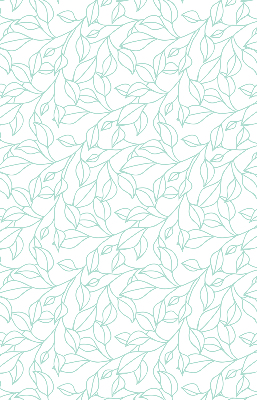 Rolgordijn verduisterend Turquoise bladeren