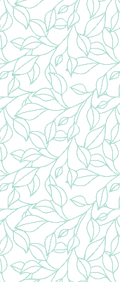 Rolgordijn verduisterend Turquoise bladeren