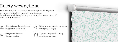 Rolgordijn verduisterend Turquoise bladeren