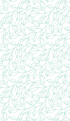 Rolgordijn verduisterend Turquoise bladeren