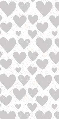 Rolgordijn voor het raam Grijze harten