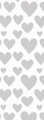 Rolgordijn voor het raam Grijze harten